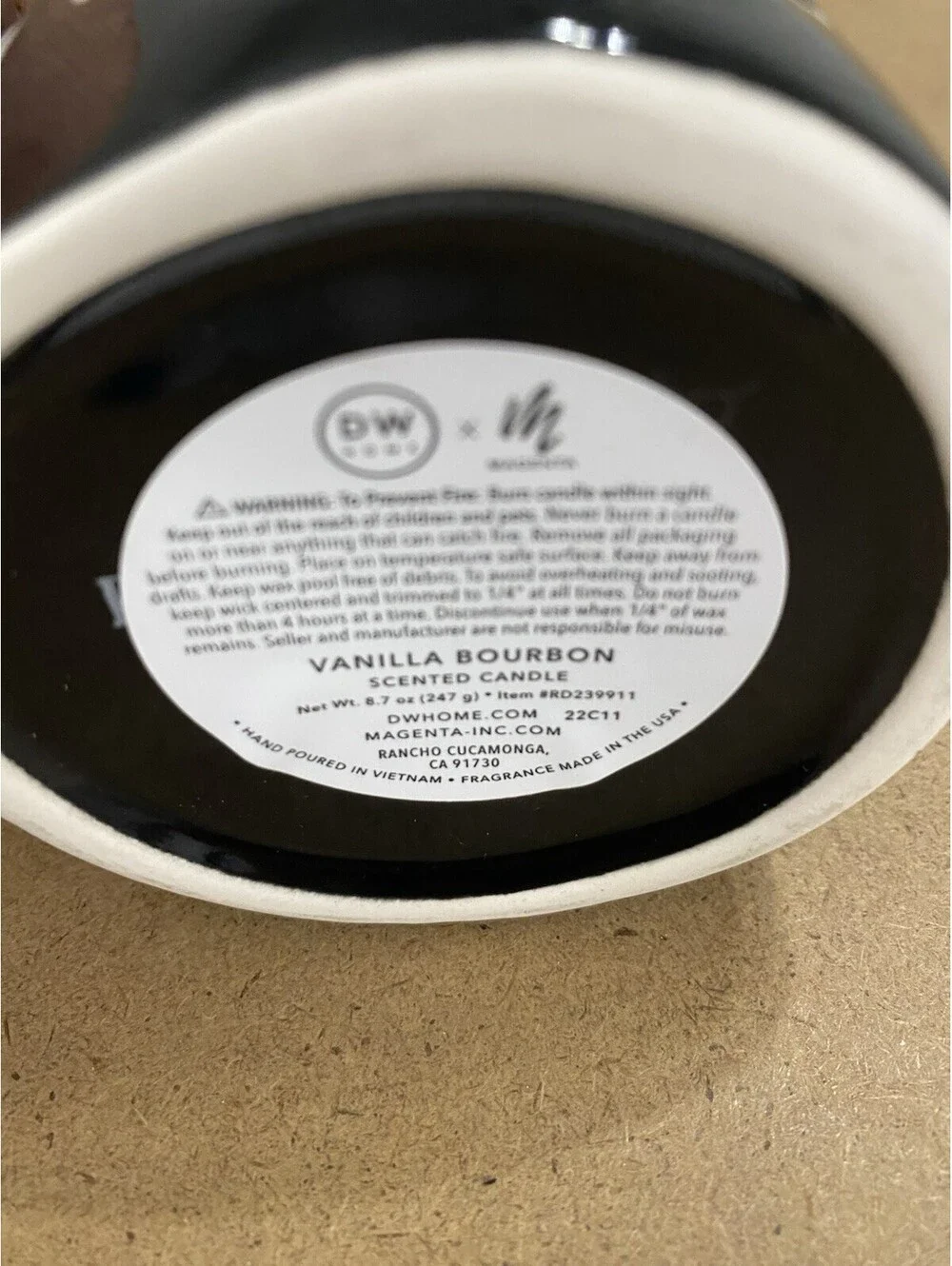 Ghoul Friends Candle Black Lit Once Vanilla Bourbon Scent